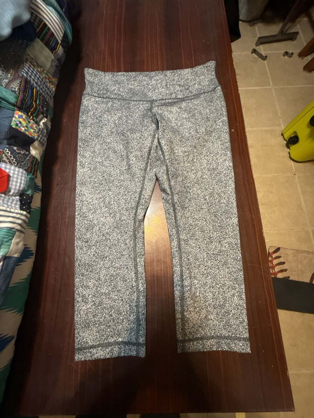 Lululemon Wunder Under 21" Marbled Grey Leggings Size 10